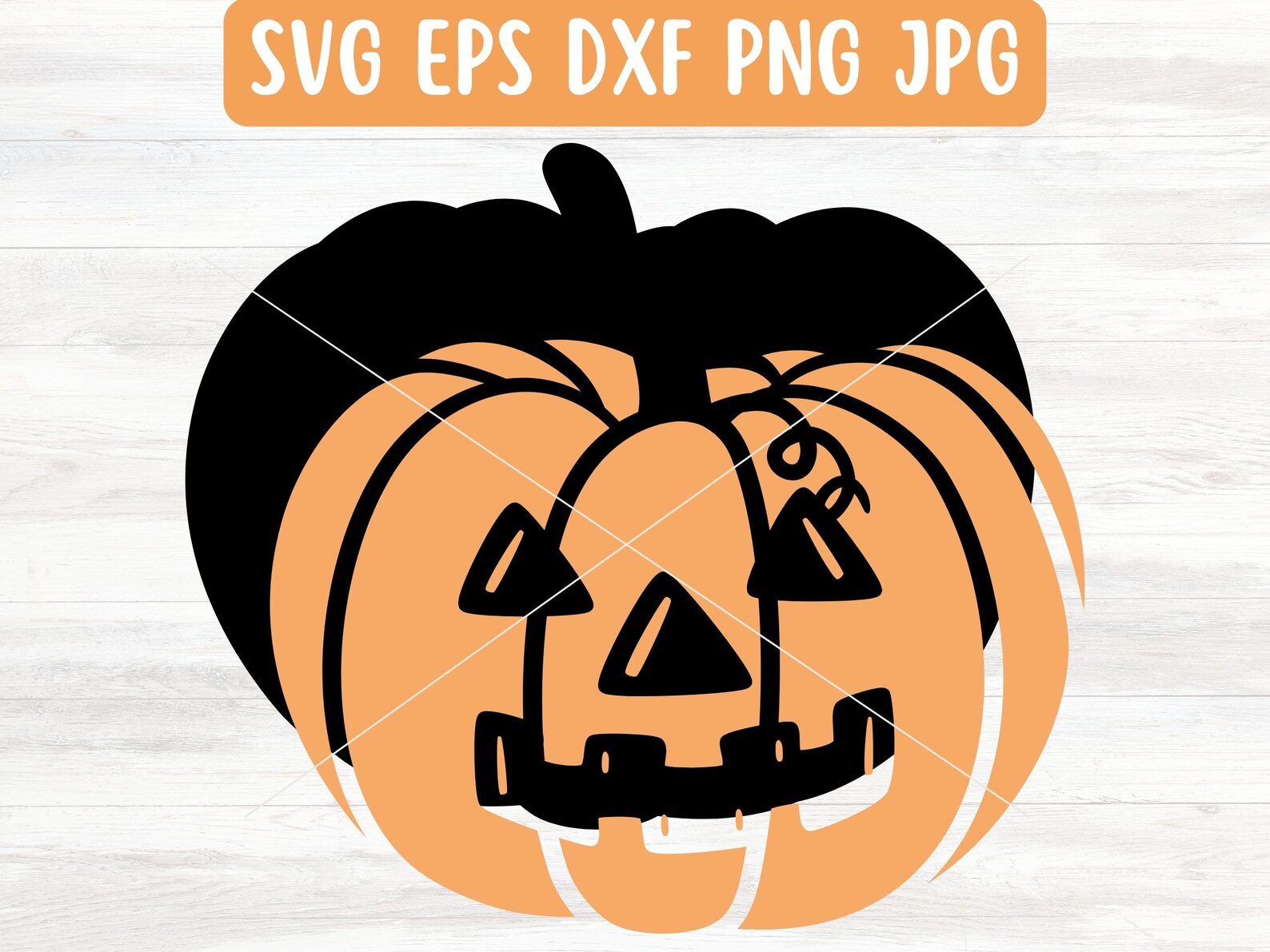 Jack O Lantern SVG File for Cricut, Halloween Pumpkin SVG for ...