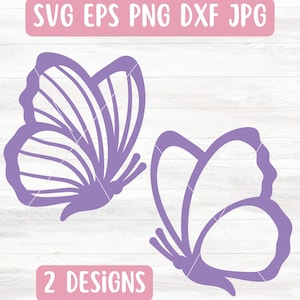 Archivo SVG de mariposa lateral para Cricut, SVG de contorno de mariposa para Silhouette, SVG de mariposa simple para vinilo, descarga de archivo PNG de mariposa linda
