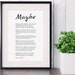 DIGITAL Print, Maybe Poem, Wedding Gift, Poem, Love Poem, Poems ...