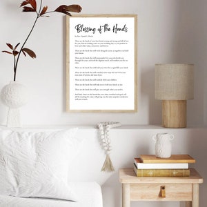 DIGITAL Print, Blessing Of The Hands, Wedding Vows, Marriage Print, Wall Art, Home Sign, Poem, Poster, Inspiration, Wedding Gift, Love Vows
