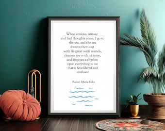Rainer Maria Rilke Poem, Poetry, (Digital Download)