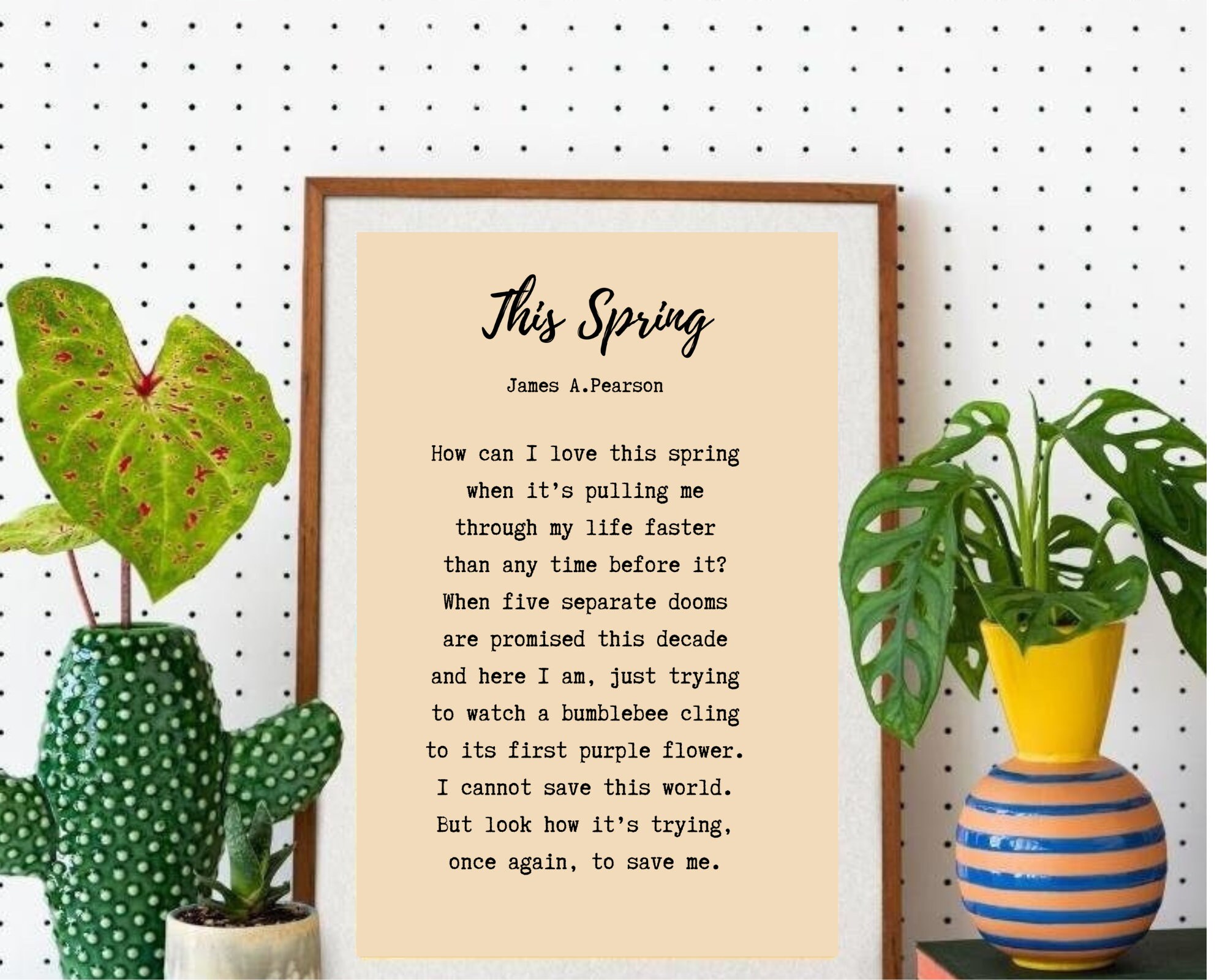 DIGITAL Print, Spring Poem, James A. Pearson, Printable Art, Poetry ...