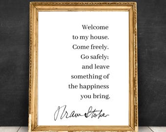 Dracula Quote Print: Bram Stoker, Gothic Home Decor (Digital Download)
