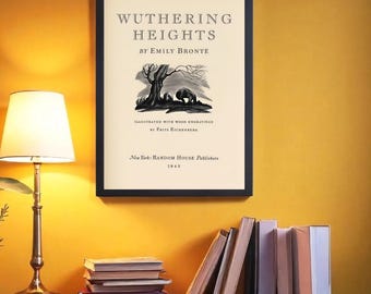 Wuthering Heights Book Poster, Emily Bronte (Digital Download)