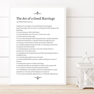 The Art of Marriage Poem Print - Wilferd A. Peterson (Digital Download)