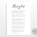 DIGITAL Print, Maybe Poem, Wedding Gift, Poem, Love Poem, Poems ...