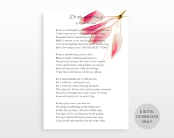 Elisabeth Elliot Do the Next Thing Encouraging Quote - Etsy