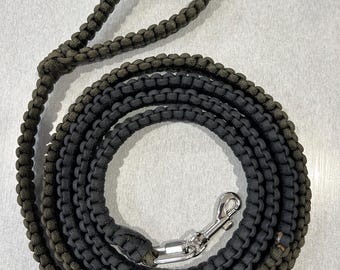 Handmade Two-Tone Dog Leash: Custom Colors, For Dogs Under 100 lbs