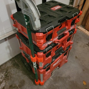 Milwookie Pipe Bender/ Broom Holder for Milwaukee Packout for 3/4&quot; or 1&quot; Bender - Accessories for Packout Toolbox