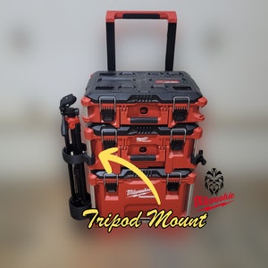Milwaukee Packout 三脚ホルダー (Milwookie 製) - Packout ツールボックス用アクセサリー