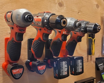 Milwaukee M12 Werkzeug und Akku Halterung: Wand Organizer