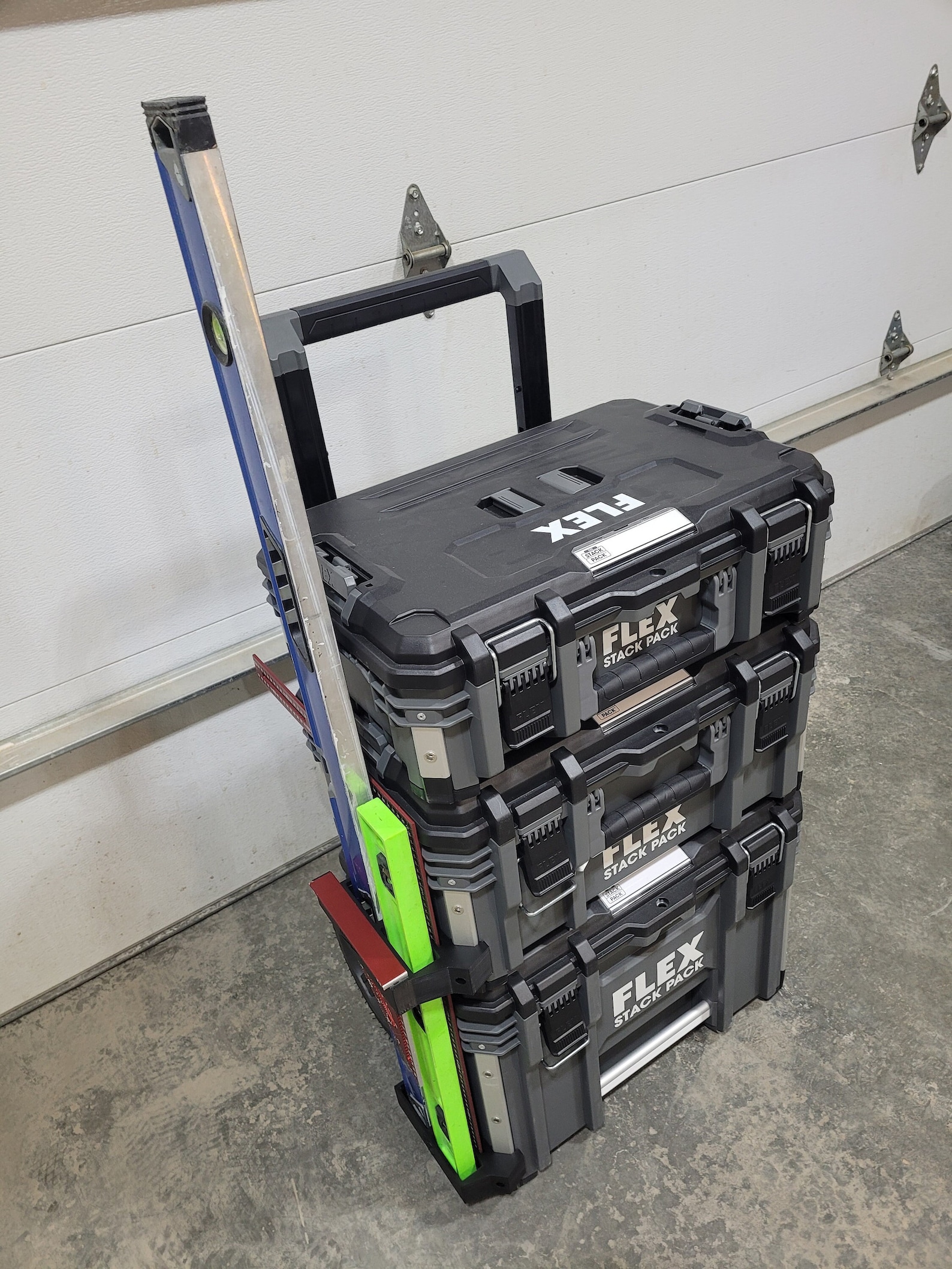 Flex Stack Pack Mount: 4-in-1 Tool Organizer for Speed Square, Levels ...