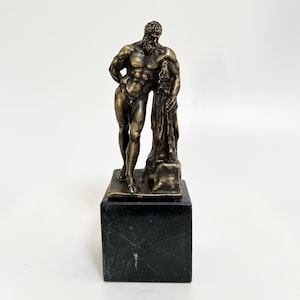 Farnese Hercules Statue, Bronze Hercules Sculpture, Hercules Figure, Roman Statue, Ancient Greek Figure, Classic Statue, Mythology Figure