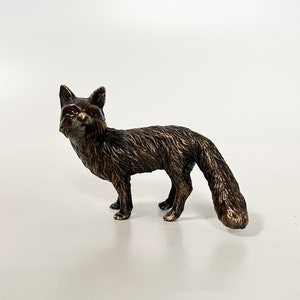 Bronze Fox Statue, Fox Sculpture, Fox Figurine, Christmas Gift Item, Gift, Animal Figure, Miniature Fox Figure, Table decoration item