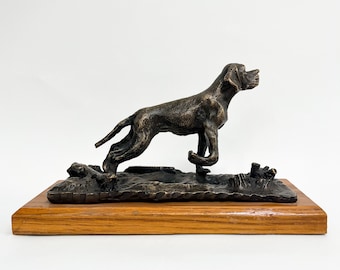 Bronze Pointer Statue, Pointer Sculpture, Pointer Dog Figure, Hunter Dog Statue, Hunter Gift Item, Pointer Owner Gift, Christmas Gift item