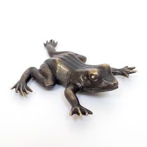 Frog Sculpture, Bronze Frog Statue, Frog Figure, Christmas Gift, Animal Statue, Miniature Frog Sculpture, Collectible Sculpture, Animal Gift