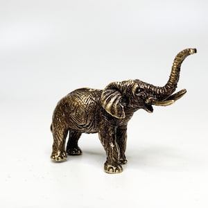 Bronze Elephant Statue, Elephant Figure, Elephant Sculpture, Animal Art Figure, Miniature Elephant Figure, Bronze Miniature, Christmas Gift