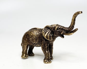 Bronze Elephant Statue, Elephant Figure, Elephant Sculpture, Animal Art Figure, Miniature Elephant Figure, Bronze Miniature, Christmas Gift