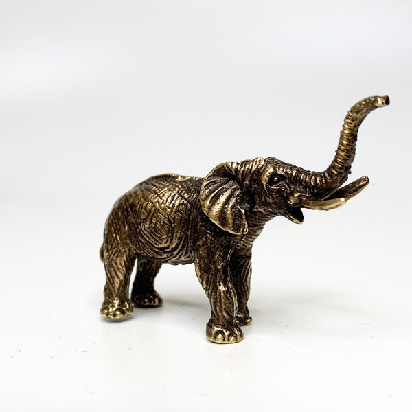 Bronze Elephant Statue, Elephant Figure, Elephant Sculpture, Animal Art Figure, Miniature Elephant Figure, Bronze Miniature, Christmas Gift