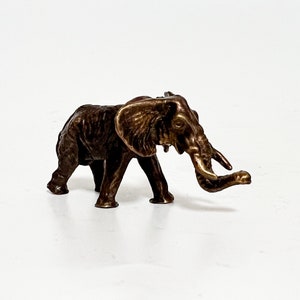 Elephant Sculpture, Elephant Figure, Bronze Elephant Statue, African Animal Statue, Miniature Elephant, Bronze Miniature, lucky symbol