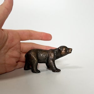 Polar Bear Sculpture, Bronze Bear Statue, Christmas Gift, Animal Statue, Miniature Statue, Collectible Sculptures, Bronze Animal Figures
