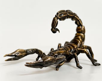 Bronze Scorpion Statue - Scorpion Figure -Scorpion Sculpture - Arachnida Figure -Reptile Sculpture -Collectible Miniature