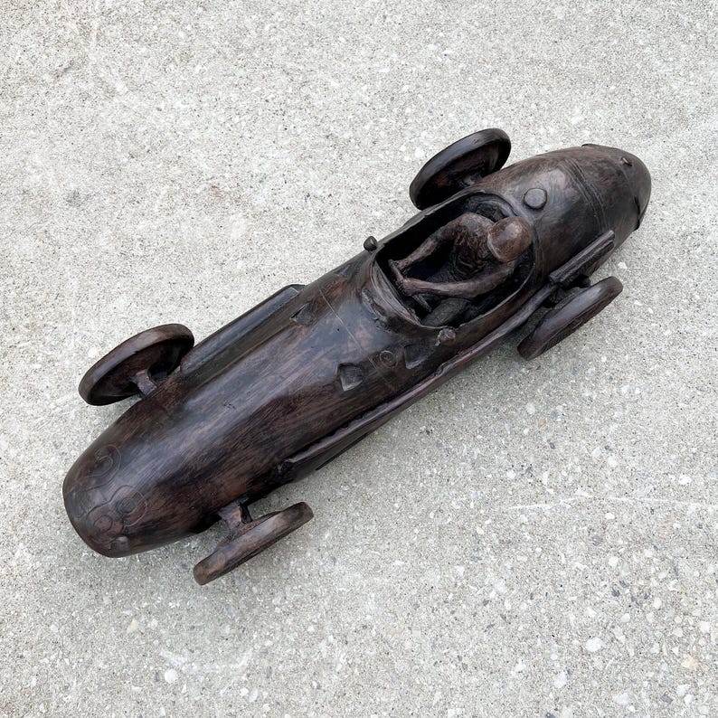 Bronze Car Figure, Vintage Ferrari F1 Car, Bronze Ferrari Car, Gift for ...
