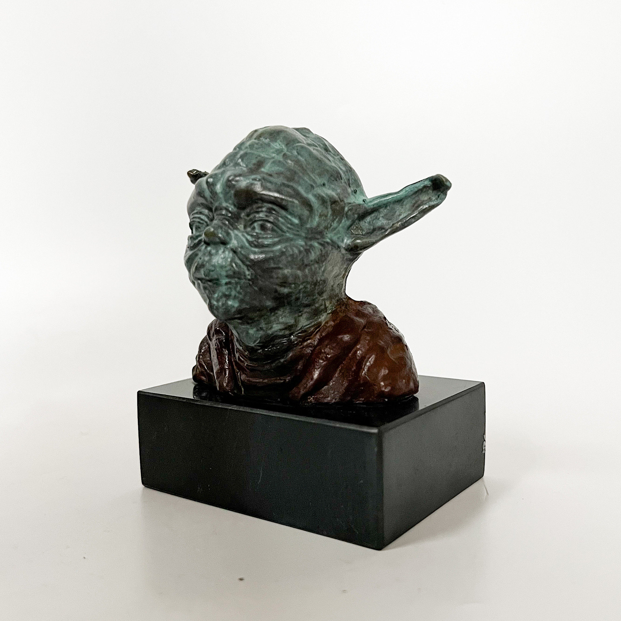 Bronze Yoda Bust, Star Wars Yoda Statue, Bronze Yoda Sculpture