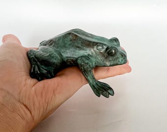 Bronze Frog Sculpture, Frog Statue, Christmas Gift, Bronze Gift idea, Frog Figurine, Collectible Animal Statue, Animal Sculpture