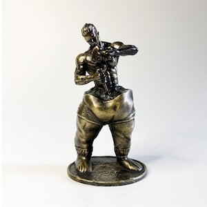 Self Carved Man Sculpture- Sportsman Statue -Pop Art Figure -Bronze Gift idea-Birthday Gift-Modern Statue-Sportsman Gift