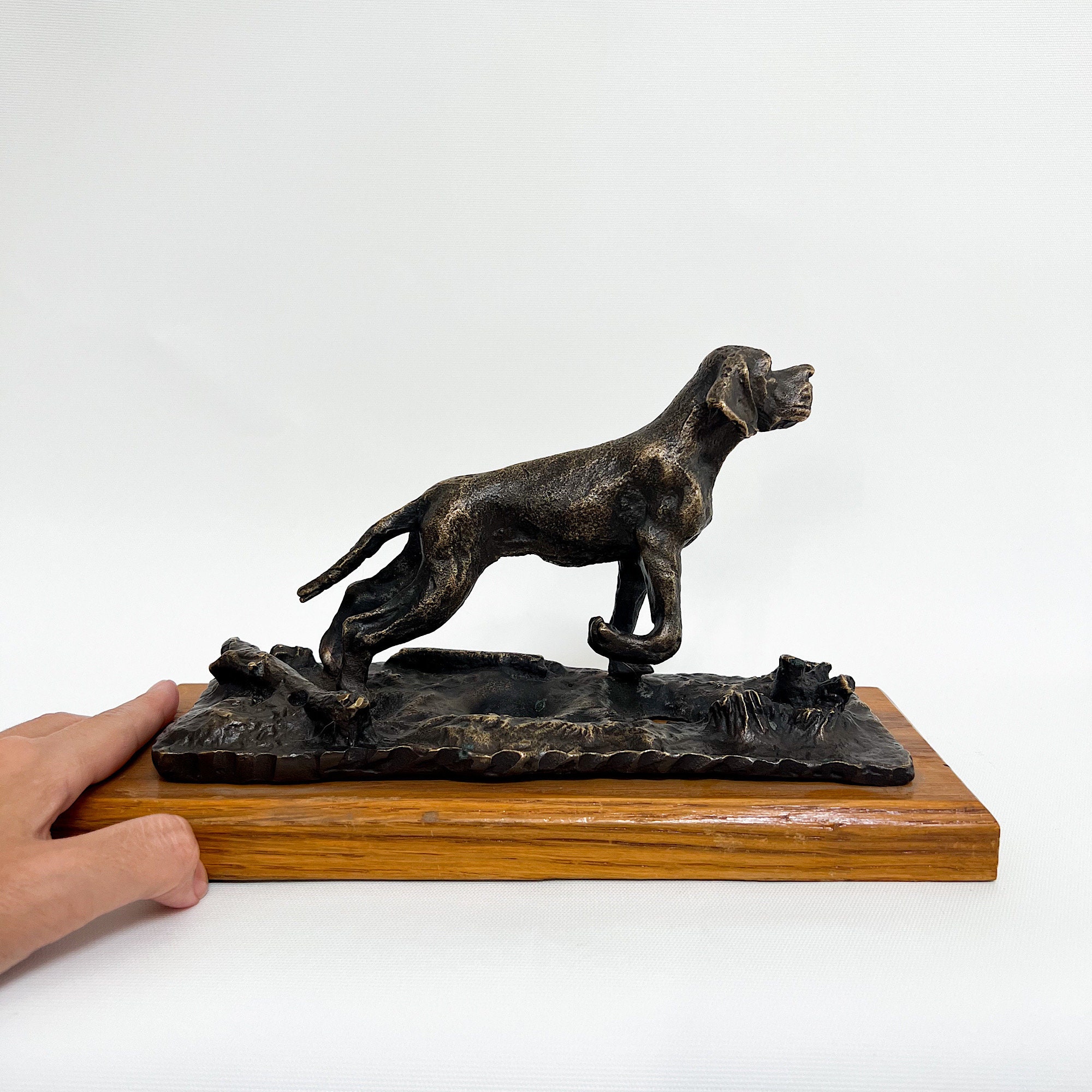 Bronze Pointer Statue, Pointer Sculpture, Pointer Dog Figure, Hunter ...