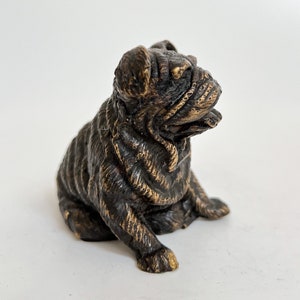 Statue de bouledogue en bronze, sculpture de bouledogue, statue de chien en bronze, figure de bouledogue, sculpture de chien, cadeau d'amoureux des animaux, cadeau de propriétaire de chien image 5