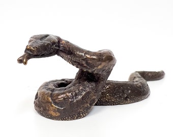 Bronze Snake Statue, Snake Figure, Snake Sculpture, Animal Art Figure, Reptile Sculpture, Piton Figure, Anaconda Figurine