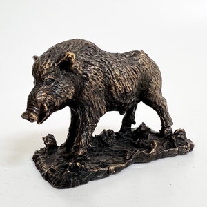 Boar Sculpture- Hog Statue - Wild Boar Figurine - Bronze Boar Statue- Animal Figurine - Animal Hog Figure- Hog Statue-Wild Animals