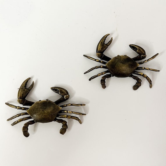 Crab Sculpture, Bronze Crab Statue, Animal Figure- Beach Home