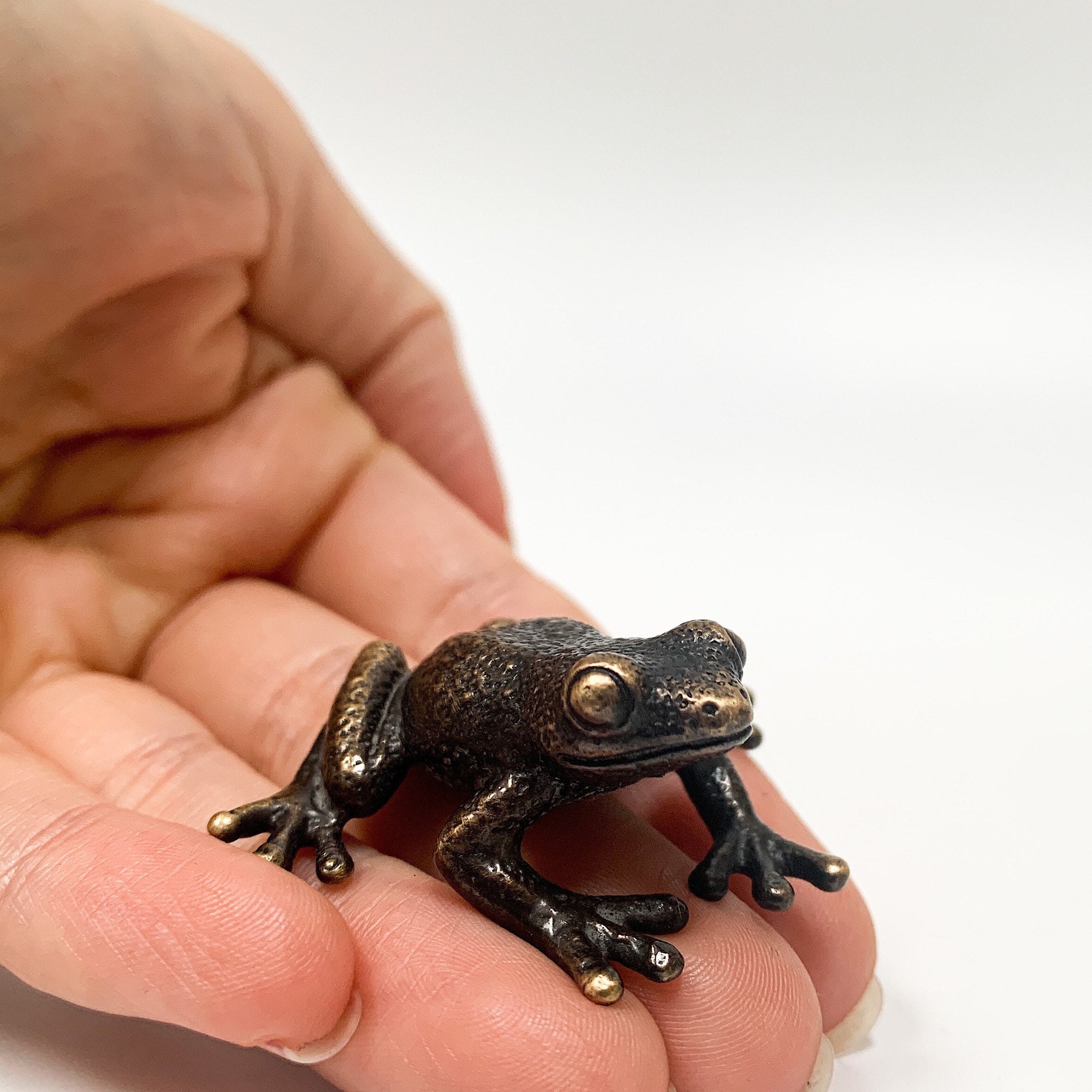 Bronze Frog Statue, Animal Sculpture, Christmas Gift, Animal Art