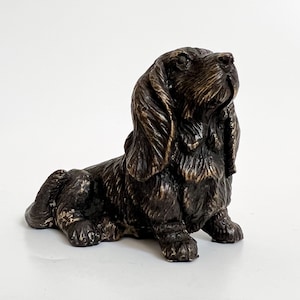 Bronze Dog Statue, Basset Hound Dog Sculpture, Dog Lover Gift, Dog Owner Gift