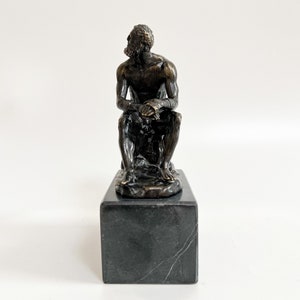Bronze Boxer at Rest Statue-Boxer Sculpture-Boxer at Rest Figure-Roman Art Figure-Ancient Greek Statue-Sitting Boxer Statue-Famous Statue image 6
