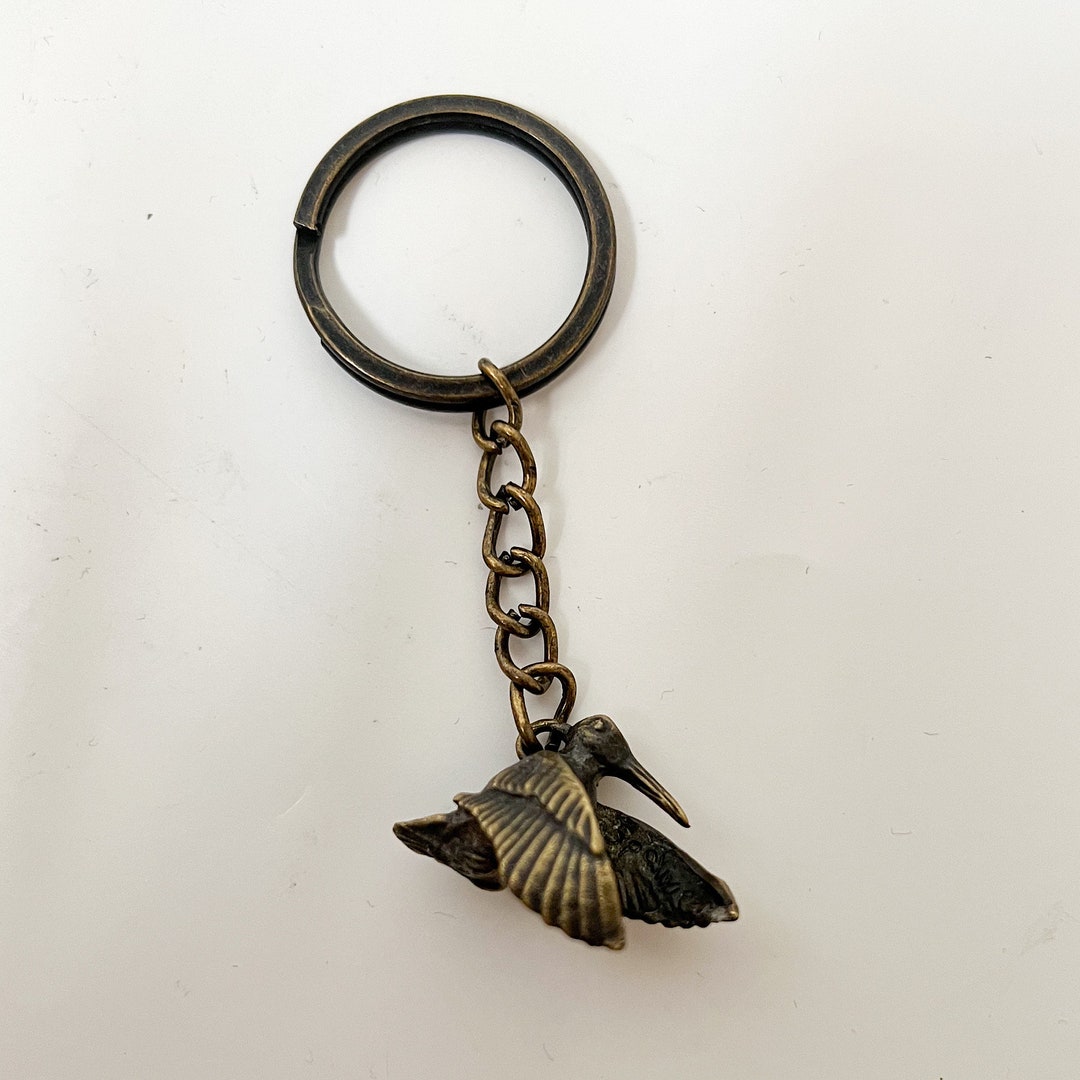 Bronze Woodcock Keychain, Woodcock Keyring, Bird Lover Gift, Bird
