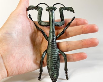 Bronze Praying Mantis Statue, Mantis Sculpture, Mantis Bug Statue, Animal Art, Bronze Miniature, Mantis Figure, Spirit Insect, Black Friday