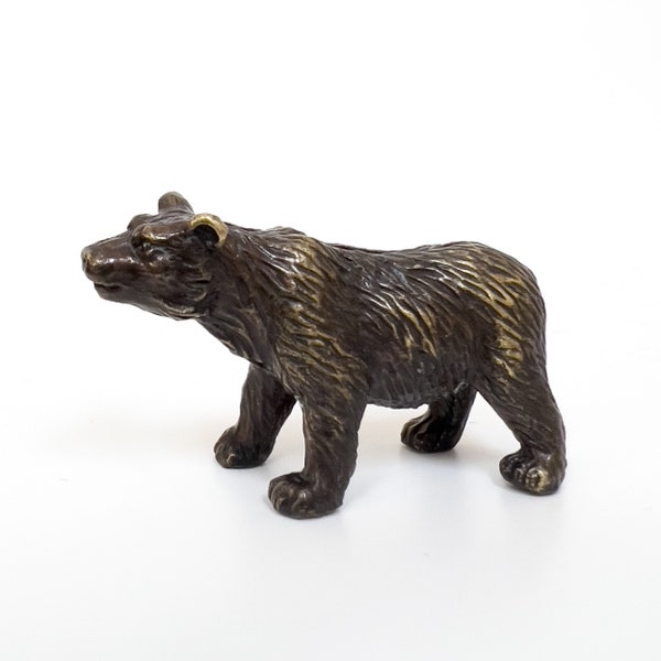 Bronze Bear Statue, Bear Sculpture, Christmas Gift, Bear Figurine, Animal Statues, Miniature Statue, Collectible Sculptures, Mini Bronzes