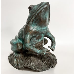 Bronze Garden Sculpture Frog Statue Frog Figurine bronze - Etsy