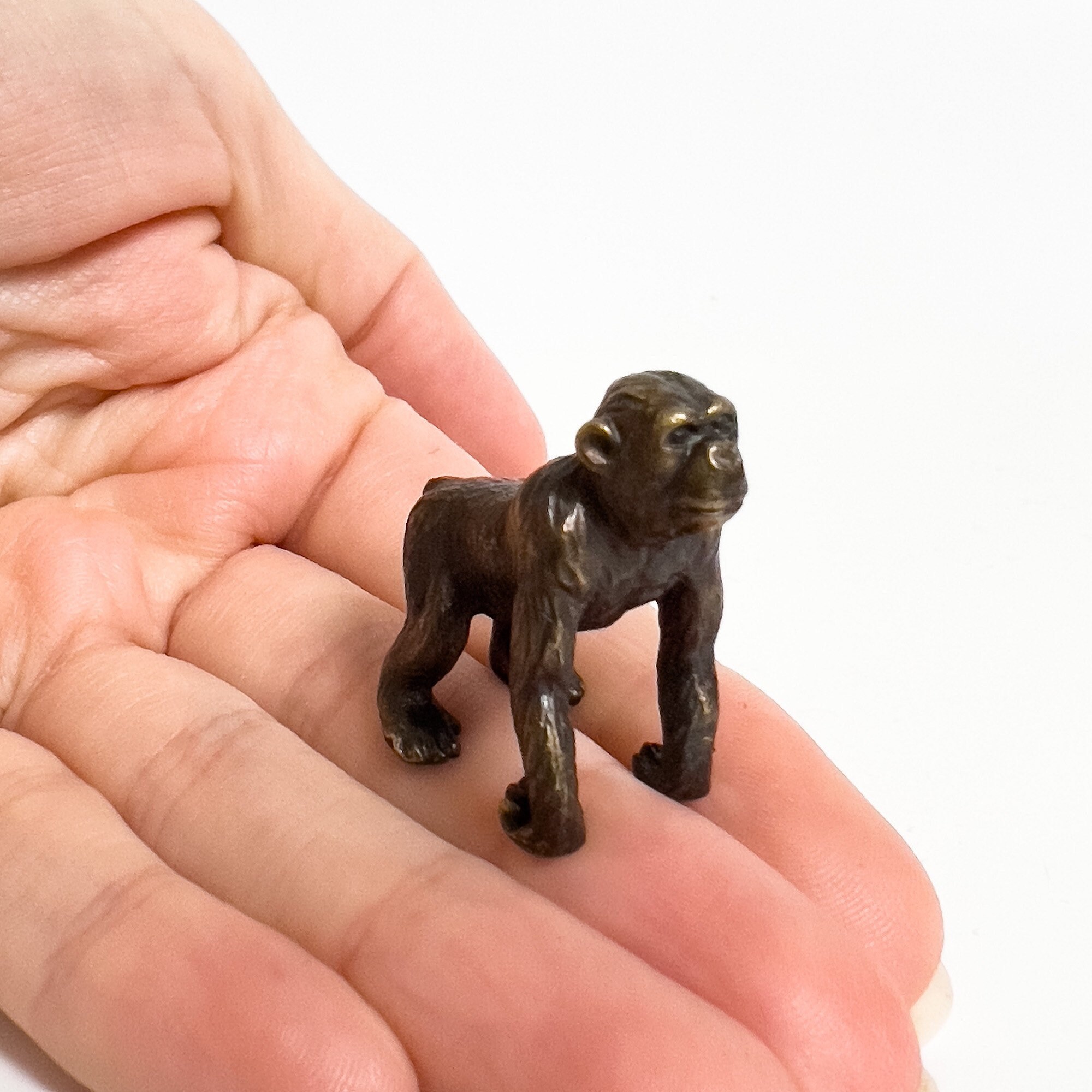 Bronze Monkey Statuemonkey Sculpturechristmas Etsy
