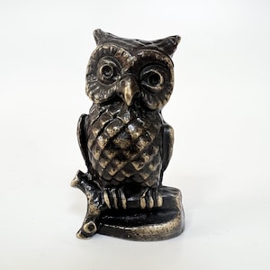 Bronze Owl Statue, Animal Sculpture, Owl Figurine, Animal Art Figure, Miniature Owl Sculpture, Collectible Miniature, Animal Lover Gift