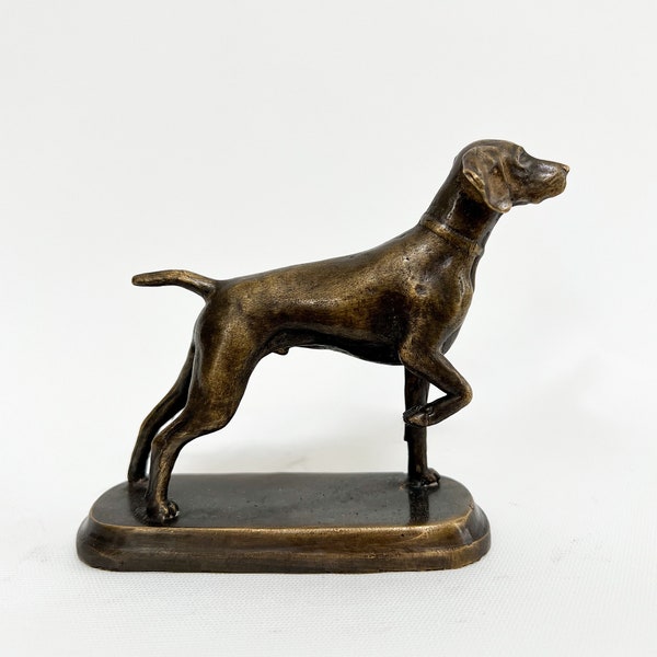 Statua del puntatore tedesco a pelo corto, figura in bronzo di Kurzhaar, statua del cane Kurzhaar, scultura del cane cacciatore, idea regalo cacciatore, regalo proprietario Kurzhaar