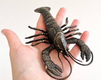 Bronze Lobster Statue, Lobster Figure, Lobster Sculpture,  Sea Animal Statue, Collectible Miniature, Crayfish figure, Animal Gift Item