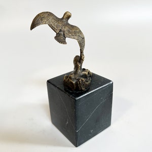 Statue de bécasse en bronze, bécasse sur marbre, sculpture de bécasse, figurine d'oiseau, article de décoration d'intérieur, statue d'oiseau, cadeau de pendaison de crémaillère image 4