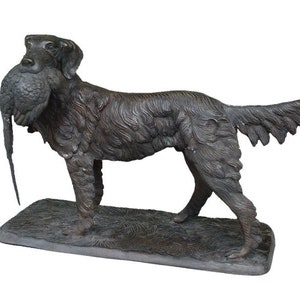 Setter Sculpture, Bronze Garden Statue, Setter Dog Statue, Hunter Gift idea, Setter Owner Gift, Setter Dog Figure, Hunter Dog Statue