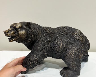 Bear Sculpture, Bronze Bear Figure, Bear Statue, Animal Statues, Home Decoration Figure, Bronze Ornament, Garden Statue