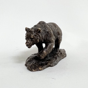 Bronze Bear Statue, Bear Sculpture, Christmas Gift, Bear Lover Gift, Statue for Hunter, Collectible Animal Statue, California Bear Figure